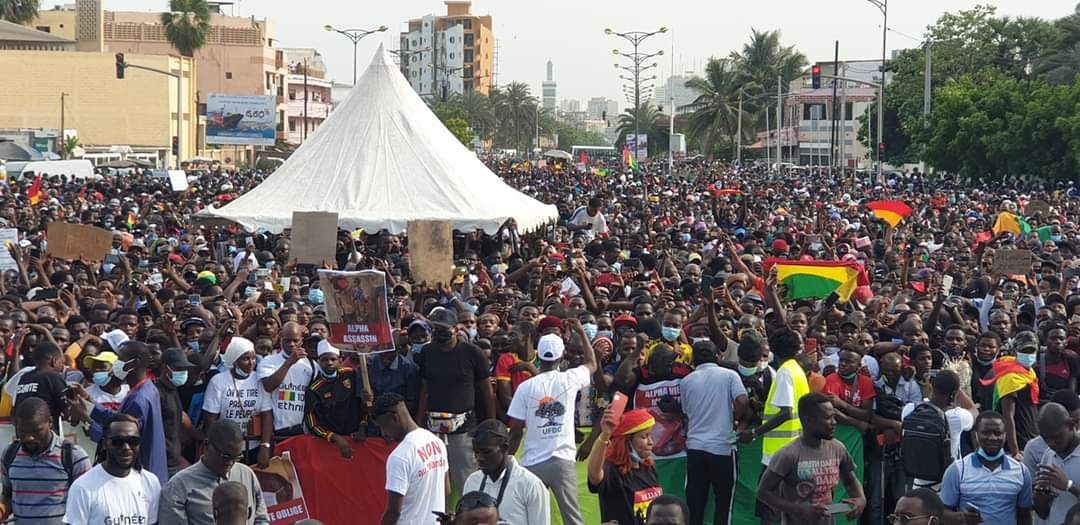 Les images de la manifestation des Guinéens à Dakar ce vendredi 30 octobre