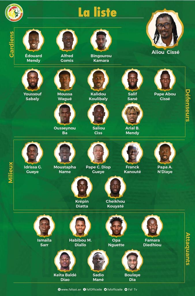 Double confrontation Sénégal/Guinée-Bissau: Aliou Cissé publie une liste de 25 joueurs