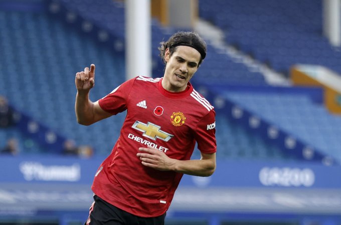 #PremierLeague - Manchester United remporte 3 précieux points à Everton, Cavani marque son 1er but