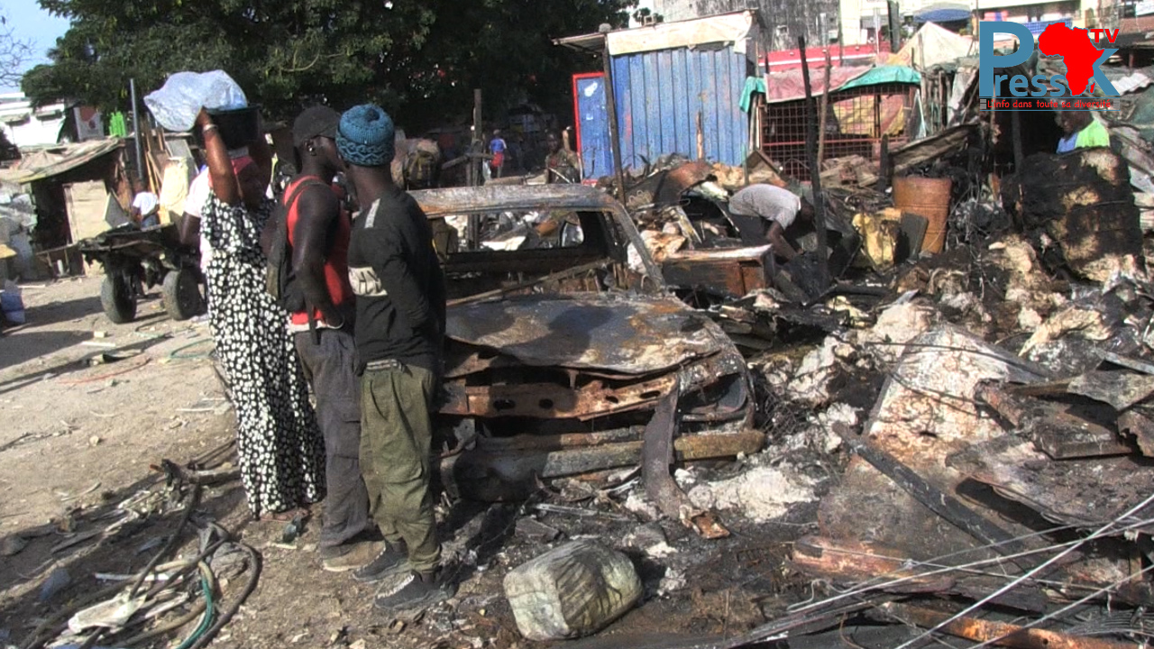 Incendie au "Parc Sodida": les propriétaires des ateliers brûlés ruminent leur colère et refusent de s'exprimer (Vidéo)