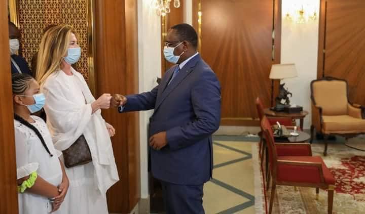 Marion Diop et les deux enfants de Pape Bouba reçus au Palais