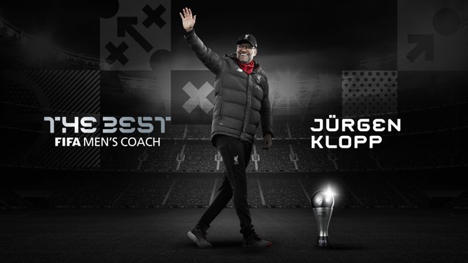#FifaTheBest: Jûrgen Klopp, sacré entraîneur de l'année pour la 2e fois consécutive