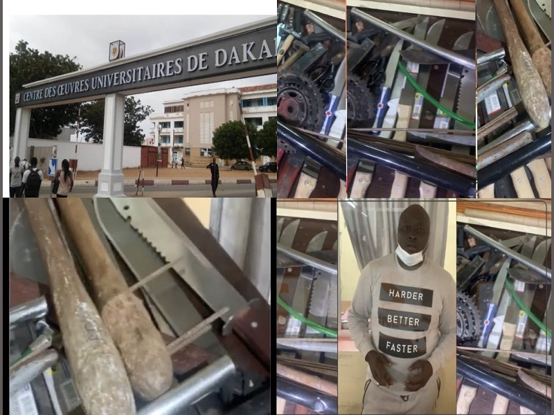 Saisie d’armes blanches à l’Ucad : la psychose s'installe sur le campus, le Coud avertit (Reportage)