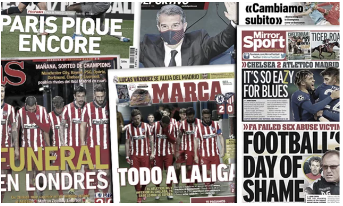 La presse espagnole se paie l'Atlético après l'élimination en C1, scandale sexuel dans le foot anglais