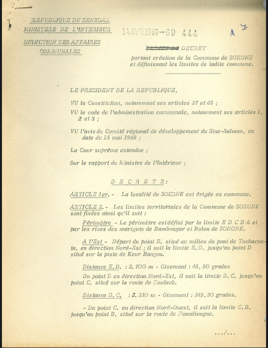 Conflit foncier: Momath Touré maire de Diossong, déplore une injustice entre sa commune et celle de Sokone