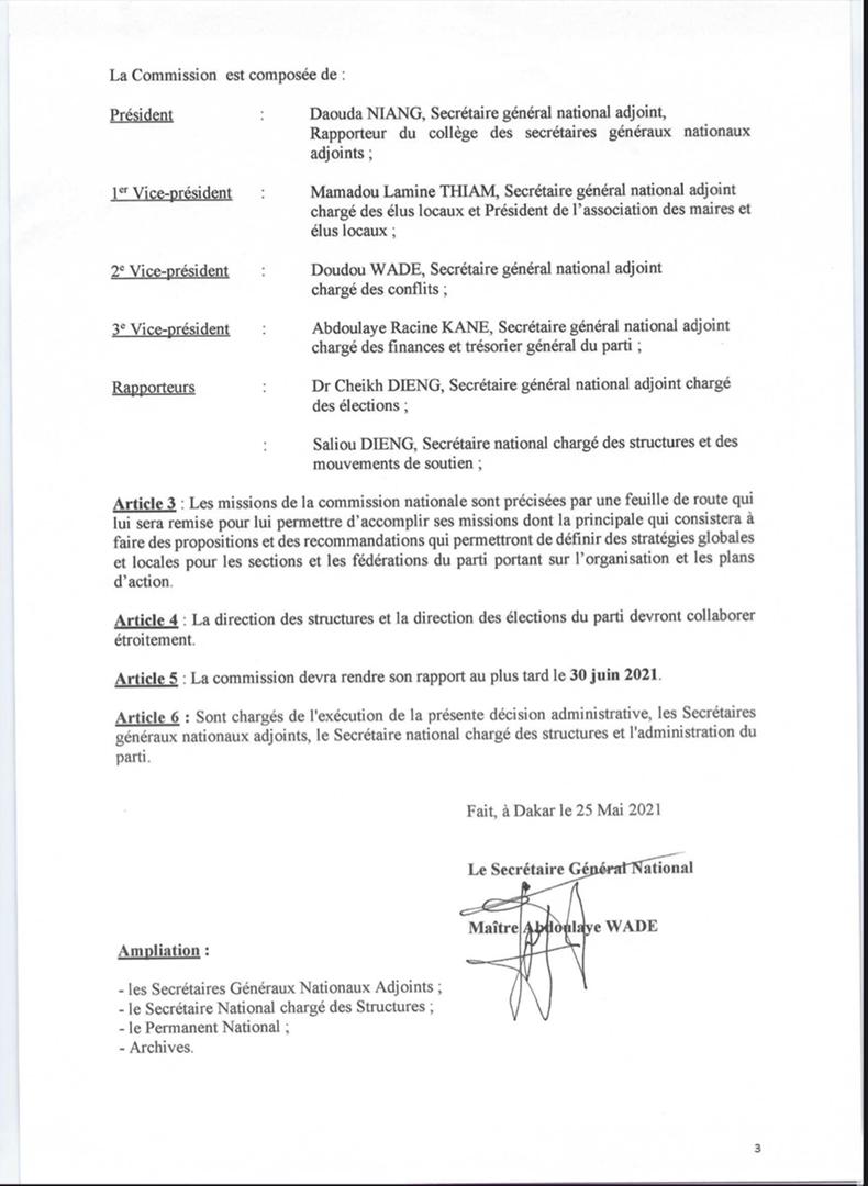 Préparation des élections locales 2022 : Le Pds met en place une Commission nationale (Document)