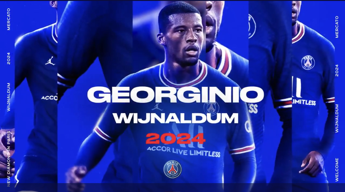 Mercato: le PSG officialise l’arrivée de Wijnaldum