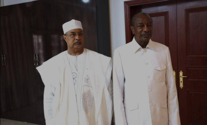 Guinée: les secrets d’une audience glaciale entre Alpha Condé et Mahamat Saleh Annadif au palais Sékoutoureya
