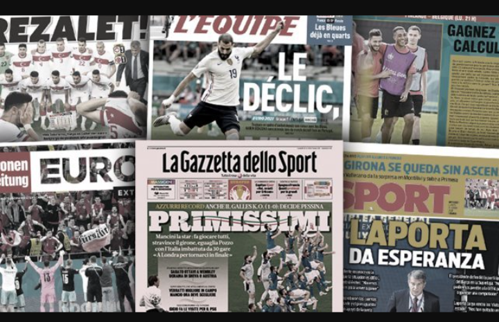 La presse turque cartonne sa sélection, l'Italie impressionne l'Europe entière