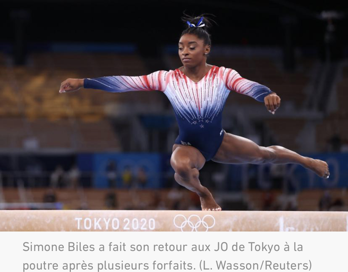 JO Tokyo: Simone Biles signe son retour avec une médaille de bronze à la poutre