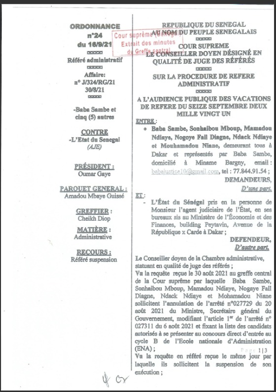 Exclusion de candidats : la Cour Suprême ordonne la suspension du Concours de l’Ena 2021