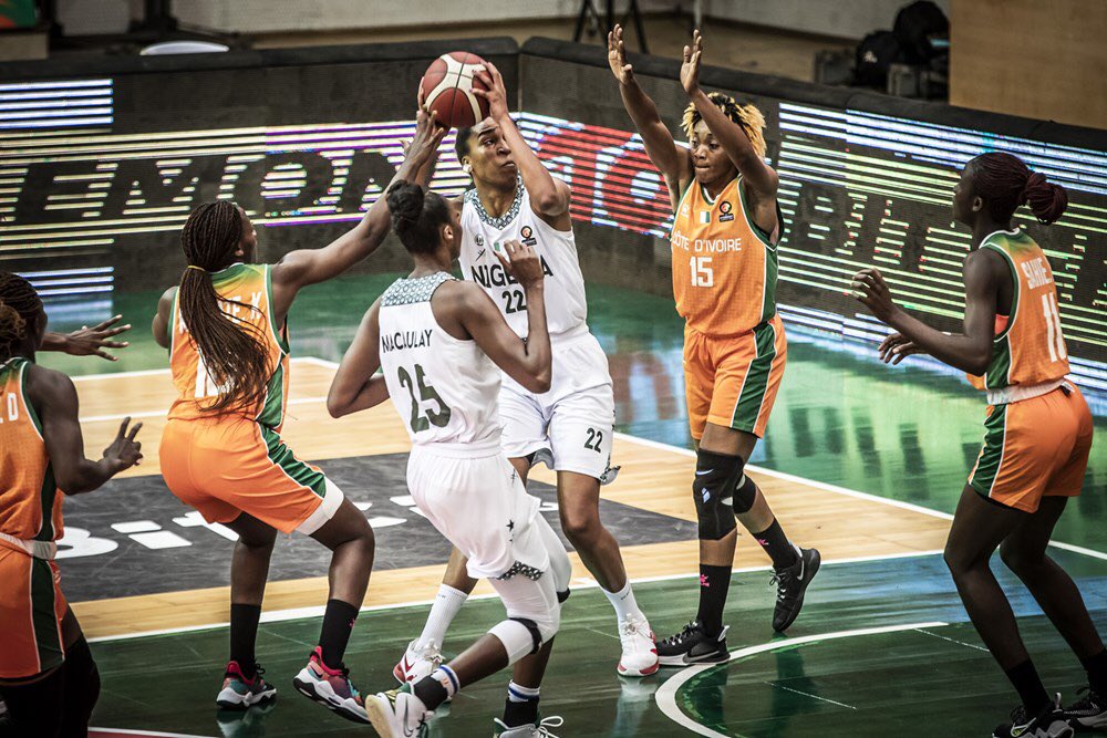 Premier 1/4 de finale Afrobasket féminin: le Nigéria domine largement la Côte d’Ivoire à la mi-temps