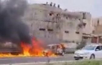 Un véhicule prend feu sur l'autoroute à péage à hauteur de Pikine