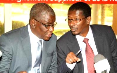 Le recteur Guiro à côté du ministre Niane