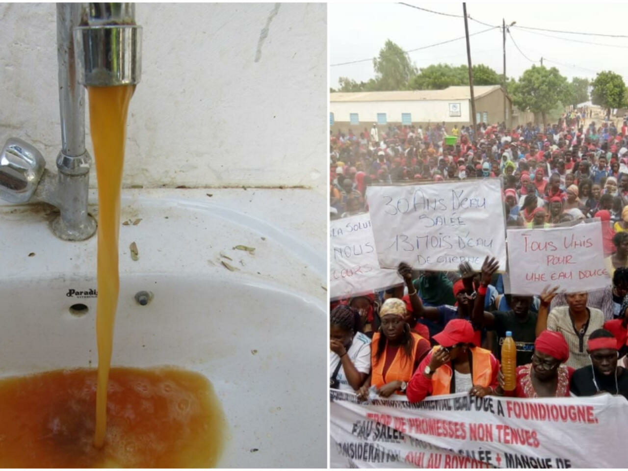 Mauvaise qualité de l'eau: les populations de Parcelles Assainies dans la rue
