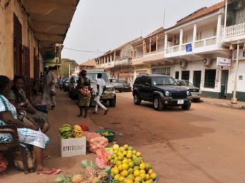 Une rue de Bissau, en 2012. AFP PHOTO/ ISSOUF SANOGO