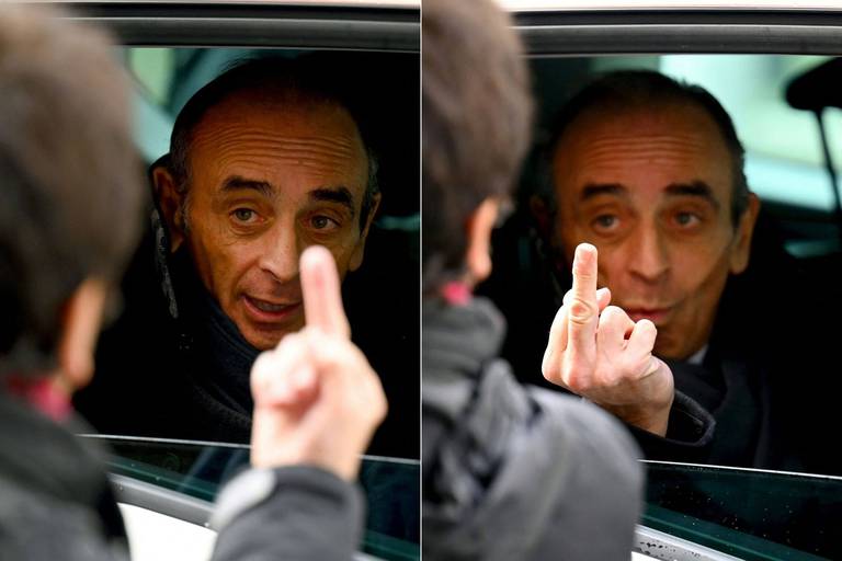 A Marseille, la visite chahutée de Eric Zemmour se termine par un doigt d'honneur