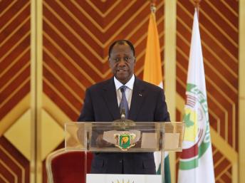 Le président Alassane Ouattara, le 30 juillet 2013, à Yamoussoukro REUTERS/Luc Gnago