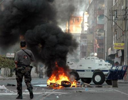 Incidents entre manifestants kurdes et policiers à Diyarbakir, dans le sud-est kurde de la Turquie