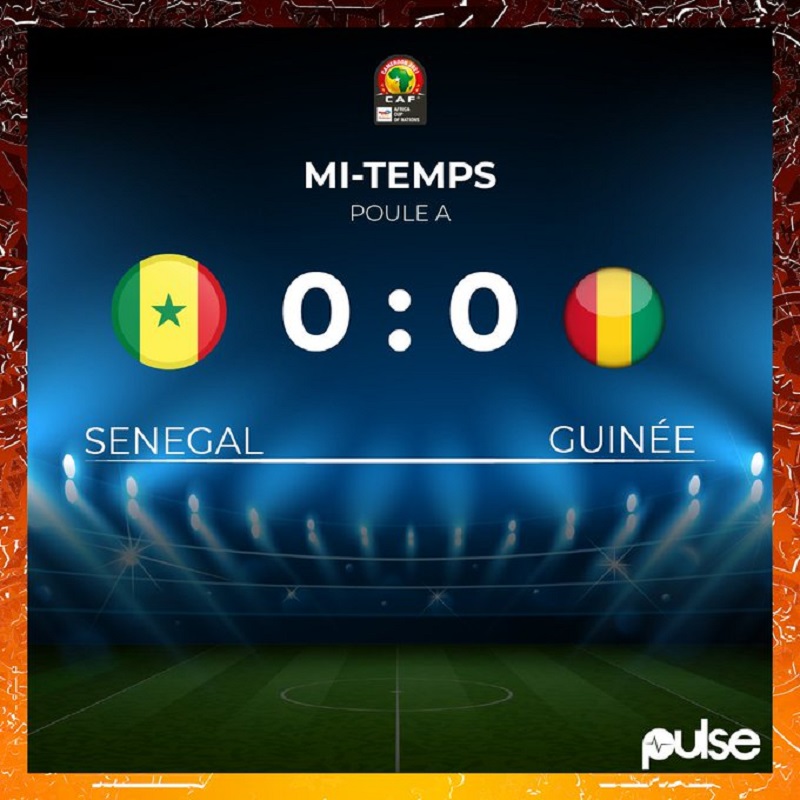 Sénégal – Guinée :  0-0 à la mi-temps entre le Sénégal et la Guinée