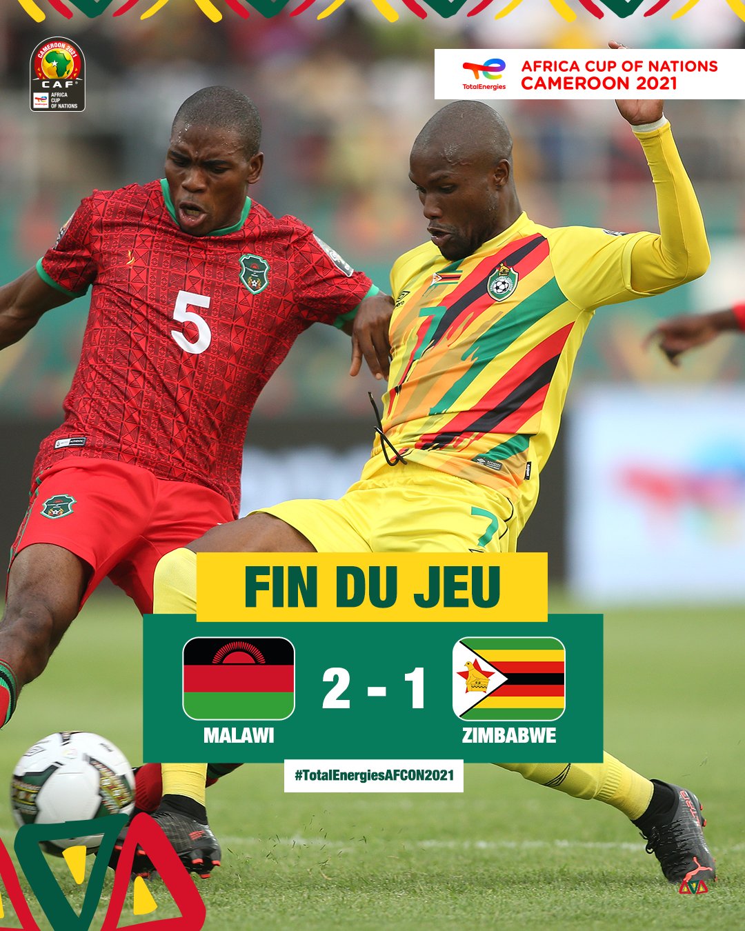 Groupe B: prochain adversaire du Sénégal, le Malawi renverse le Zimbabwé (2-1)