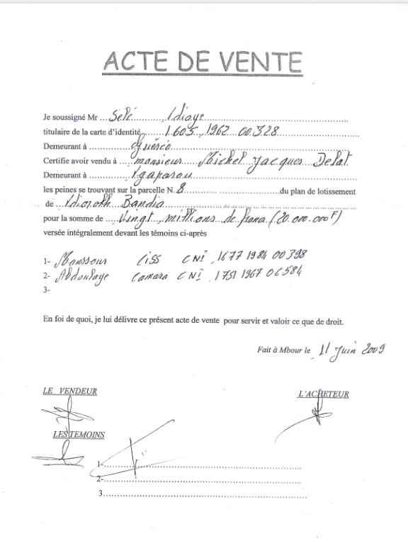 Sindia: le maire sortant accusé d’escroquerie foncière par le Français Michel Delat 