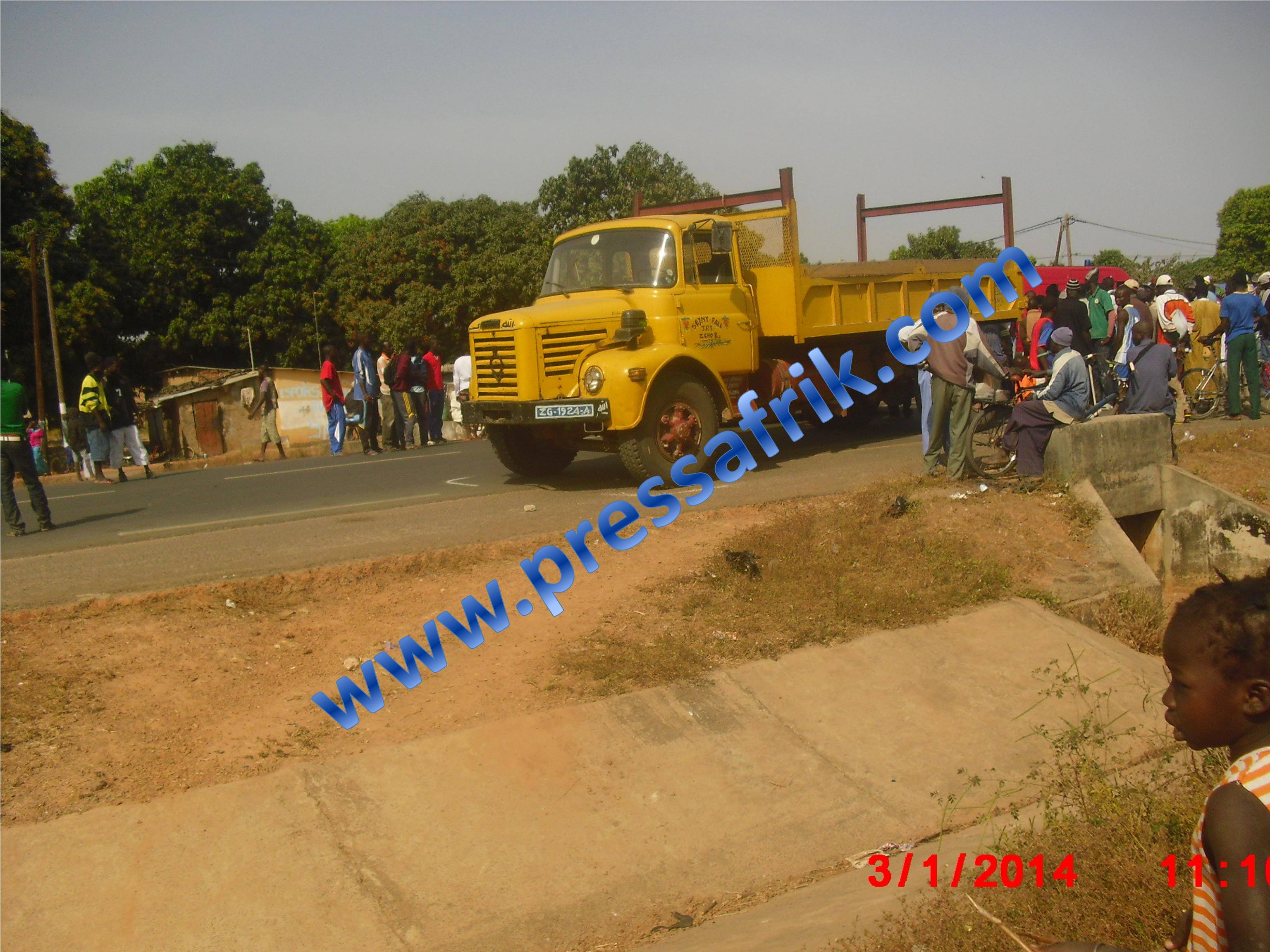 Ziguinchor : Un camion benne heurte violement un enfant de 07 ans