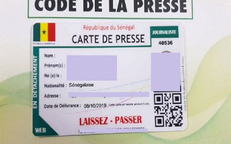 Sénégal : à partir du 1er juin 2022, la Carte nationale de presse devient obligatoire pour tout journaliste 