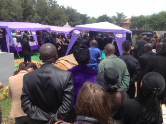 Obsèques à Johannesburg de Patrick Karegeya, l'ancien chef des services secrets du Rwanda, ce 19 janvier. RFI/Alexandra Brangeon