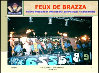 Aperçu d'un spectacle, lors d'une des éditions du Festival les «Feux de Brazza» au Congo-Brazzaville. http://lesfeuxdebrazza.free.fr