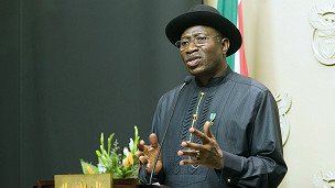 Le Président nigérian Goodluck Jonathan