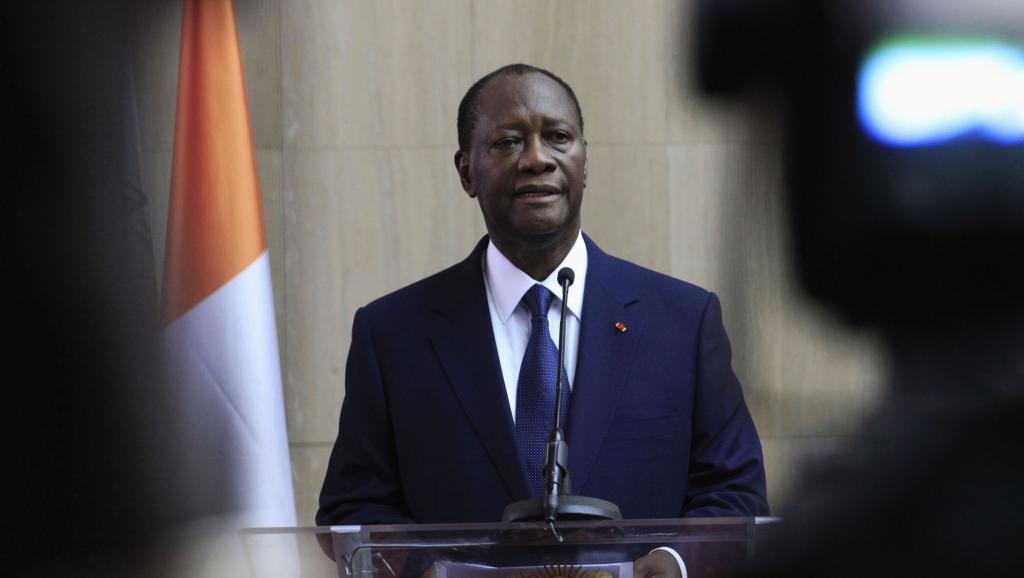Le président ivoirien Alassane Ouattara de retour à Abidjan, le 2 mars 2014. REUTERS/Thierry Gouegnon