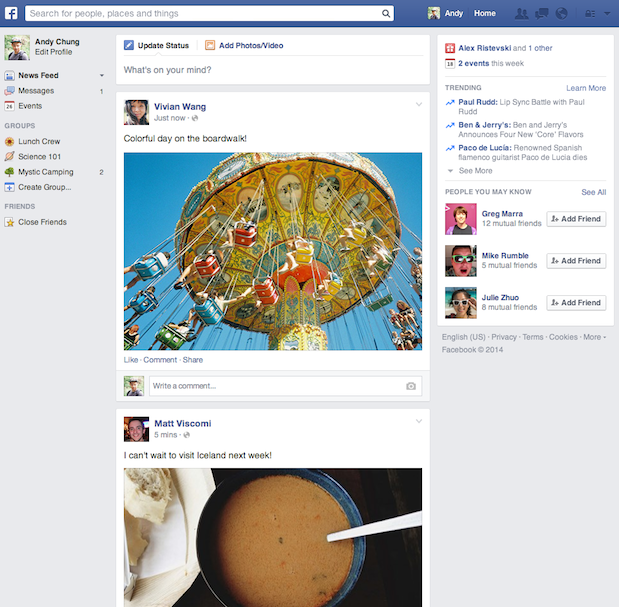 Facebook Retouche Un Peu Son Fil D Actualites