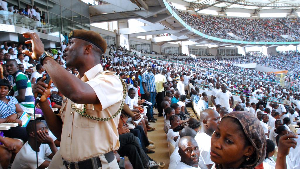 Le stade national d'Abuja où se tenait, ce samedi 15 mars, un concours de recrutement dans la fonction publique.