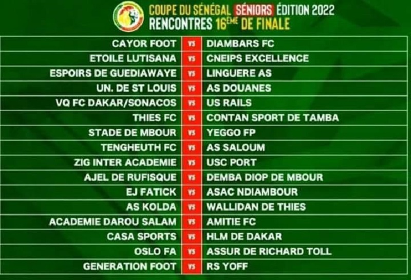Coupe du Sénégal : Casa Sports / HLM Dakar, le choc des 16èmes de finale