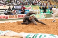 Lutte:Amanekh a battu Moussa Dioum