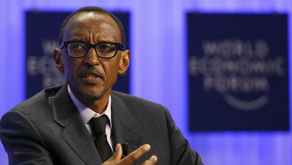 Le président rwandais Paul Kagame au forum économique mondial de Davos, le 24 janvier 2014.