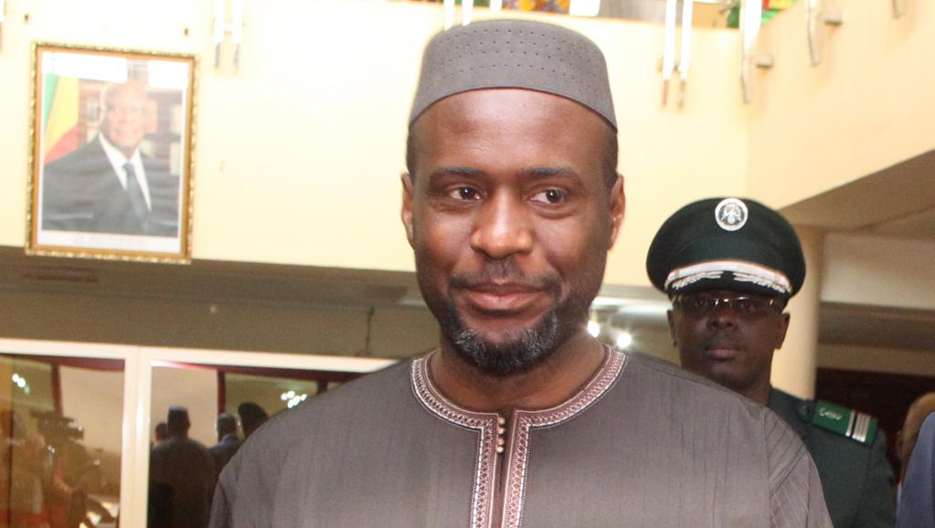 Moussa Mara, le 9 avril à Bamako, lors de sa prise de fonction en tant que nouveau Premier minitsre malien.