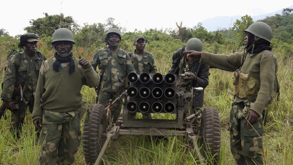 Les forces armées congolaises (FARDC) à Kibumba, le 26 octobre 2013.