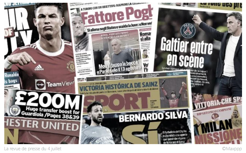 Le coup de pression de United à Cr7, City a choisi le successeur de Raheem Sterling