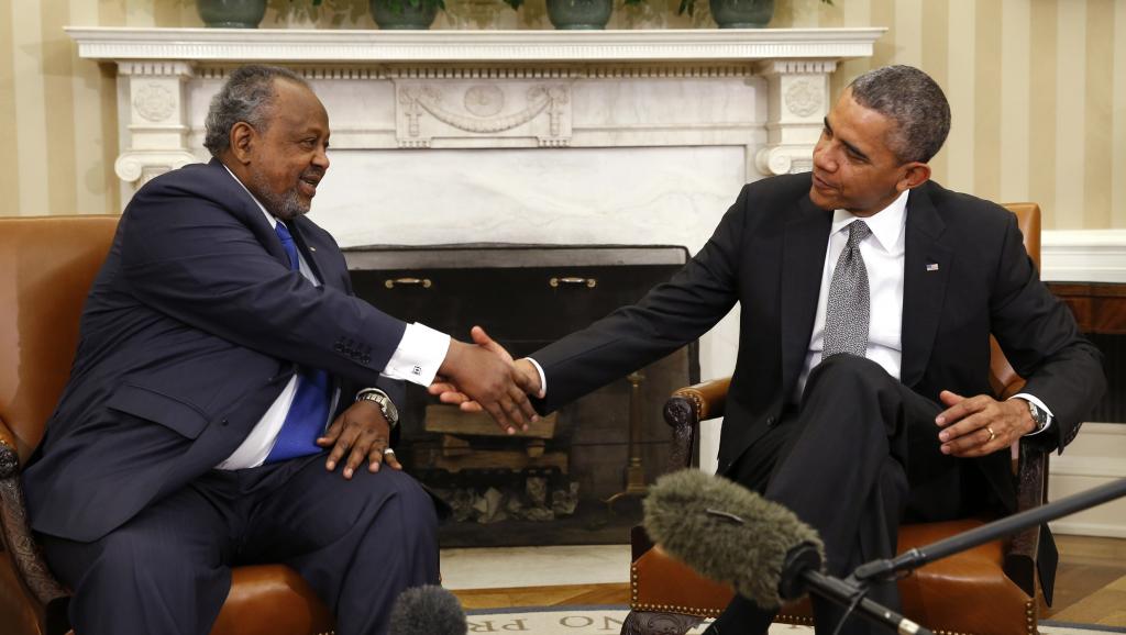 Le président américain, Barack Obama a reçu son homologue djiboutien, Ismaïl Omar Guelleh à la Maison Blanche, le 5 mai 2014.