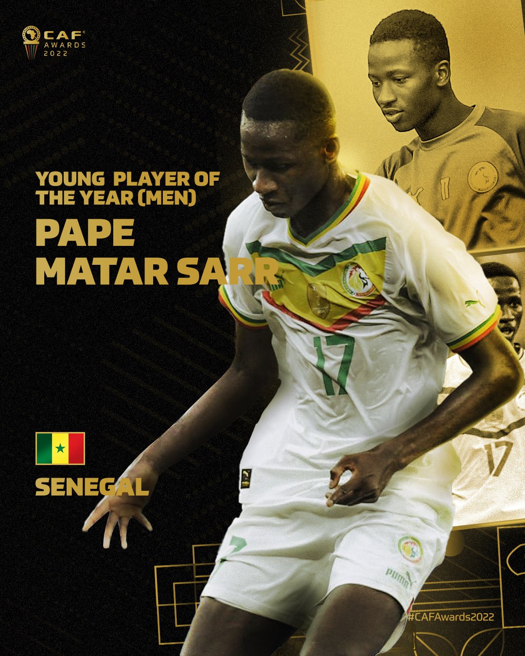 CAF Awards 2022 : Pape Matar Sarr, meilleur jeune joueur africain de l’année
