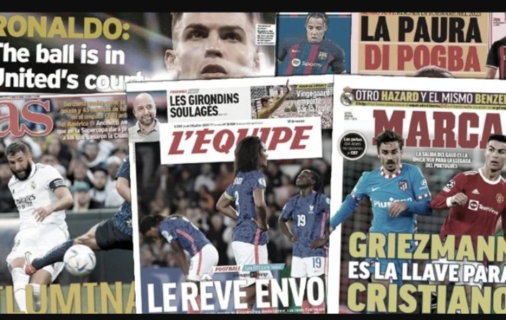 Griezmann élément clé de l'avenir de Cristiano Ronaldo, l'élimination de le France fait le tour de l'Europe