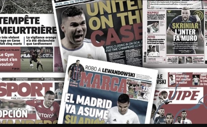 L'arrivée de Casemiro à Manchester United enflamme l'Europe, le FC Barcelone vise une pépite en défense