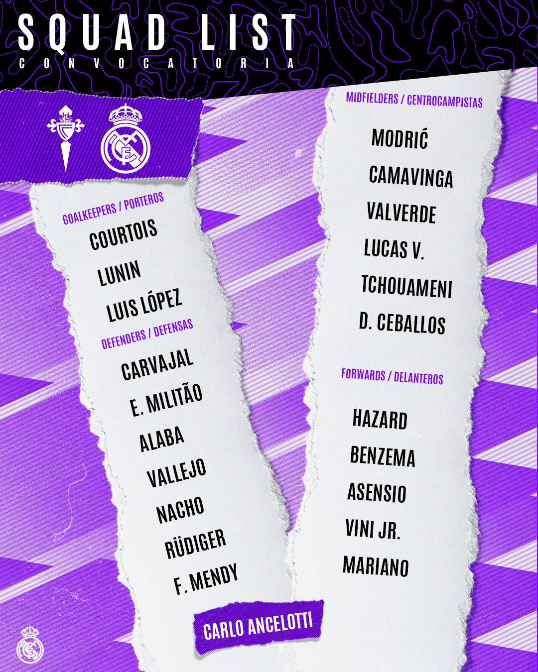 Real Madrid : Casemiro absent du groupe convoqué face au Celta de Vigo