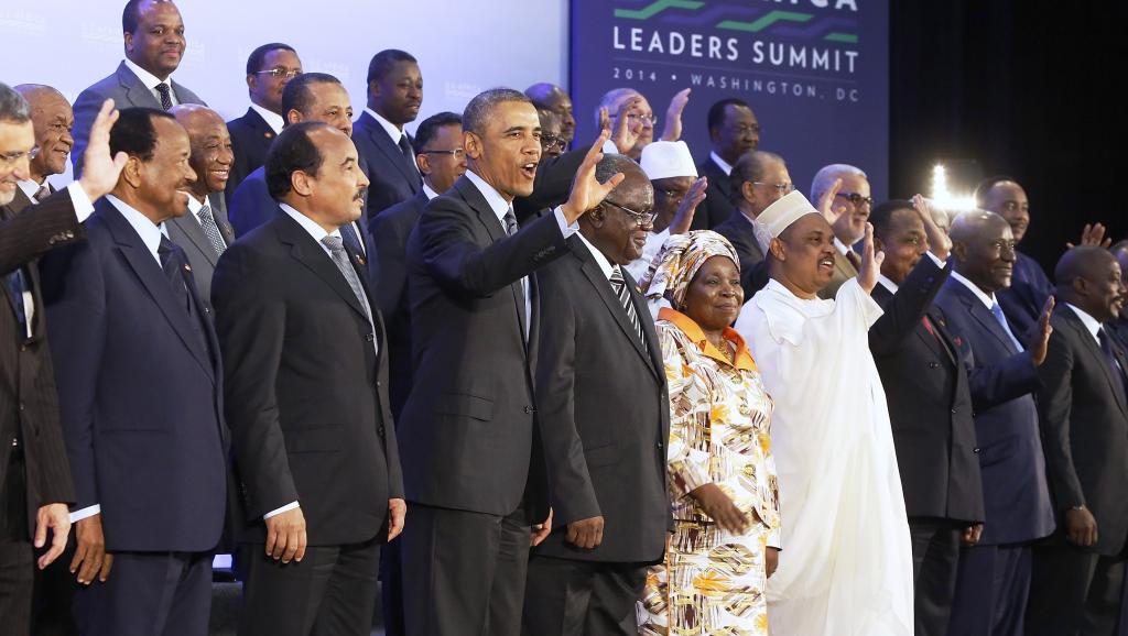 Photo de famille des chefs d'Etat, le 6 août, à Washington. REUTERS/Jonathan Ernst