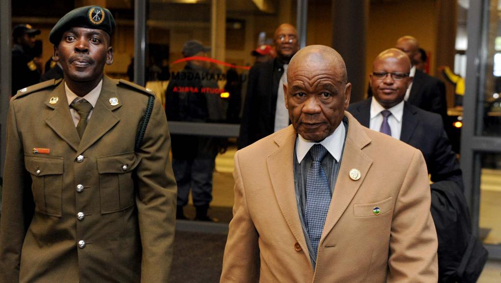 Le Premier ministre du Lesotho, Thomas Thabane, au Soccer City stadium de Johannesbourg, pour la cérémonie d'hommage à Nelson Mandela, le 10 décembre 2014. AFP Photo / GCIS / ELMOND JIYANE
