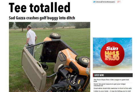 Insolite : Quand Paul Gascoigne crashe une voiturette de Golf