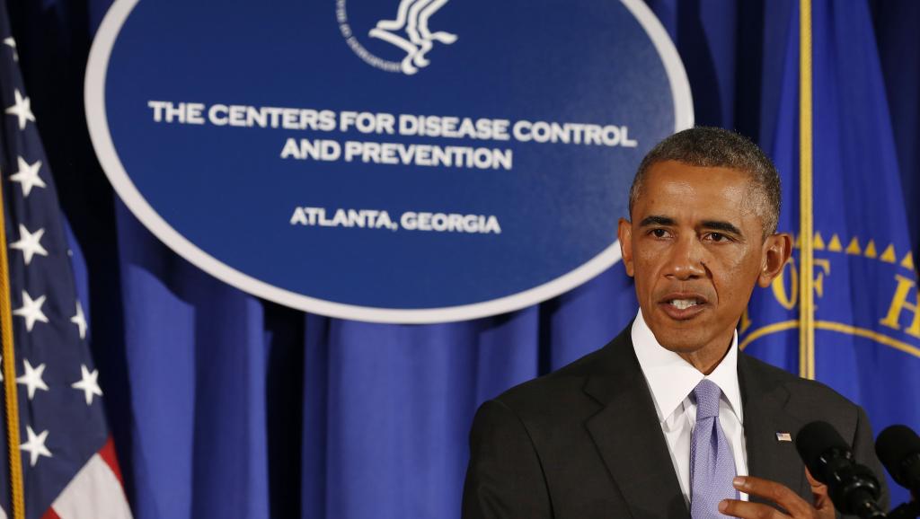Barack Obama lors de la présentation du plan d'action américain à Atlanta, le 16 septembre 2014. REUTERS/Larry Downing