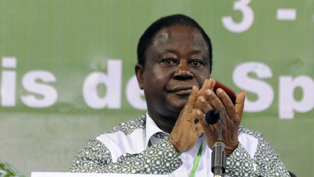 Henri Konan Bédié a appelé à soutenir Alassane Ouattara pour la présidentielle de 2015. AFP PHOTO / SIA KAMBOU